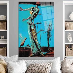 Toile imprimée : Art mural en verre trempé « La girafe enflammée » de Dalí, ART EN VERRE TREMPÉ - Product Image 1