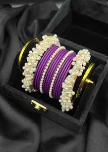 Churi Bangles Sets <b>for</b> Girls Elegant Style Indian Handcrafted Silver Plated <b>Copper</b> Alloy Geometric Design Jewelry <b>Women's</b> - Product Image 2