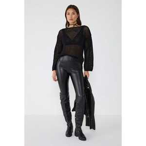 Pull décontracté à col rond et manches longues en tissu non tissé 100% acrylique - Product Image 3