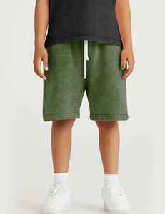 Pantalones Cortos Unisex Vintage de Algodón 100% French Terry Ecológicos Personalizados al por Mayor, 260 g/m², Transpirables, Lavados con Ácido, Holgados - Product Image 6