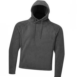 Sweat à capuche en polaire de qualité supérieure pour hommes hiver chaud doux couleur unie décontracté Streetwear à manches longues sweat à capuche OEM Logo - Product Image 2