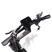Trottinette électrique D6+2.0, pneus de 10 pouces, moteur 1000W, batterie 52V 26.1Ah, vitesse 40 mph, autonomie 40 miles, charge utile 330 lbs, double suspension hydraulique