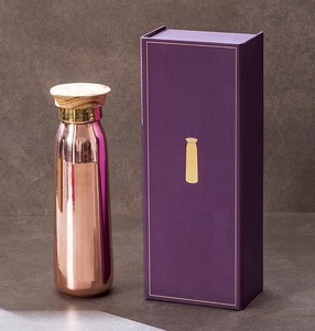 Elegant Etching Copper <b>Bottle</b> Custom Logo Leak-Proof <b>BPA</b> <b>Free</b> Handmade Corporate Gifting Option for Weddings Includes - Product Image 6