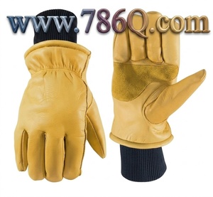 Gants en cuir de vachette Gants de travail d'hiver en cuir résistant à l'eau avec une durabilité accrue et des gants de sécurité à prise supérieure - Product Image 1