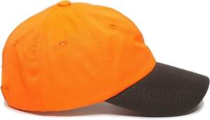 Waxed Canvas Orange Brown Baseball Cap Adjustable Trucker <b>Hat</b> - Product Image 5