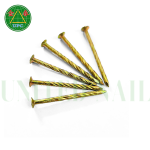 1-3/8 "x เล็บก่อสร้างเหล็กชุบ0.81สีเหลืองทนทานป้องกันสนิมตาหมากรุกหัวสกรูแหวนราคาไม่แพง - Product Image 2