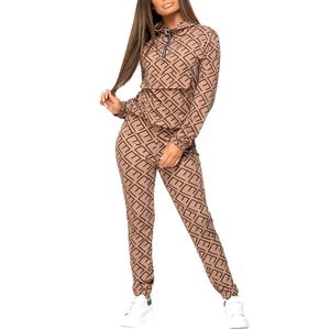 Sudadera unisex con logotipo personalizado, chándal informal para mujer, Conjunto de sudadera con capucha de 2 piezas con manga larga para gimnasio de primavera, ropa deportiva - Product Image 3