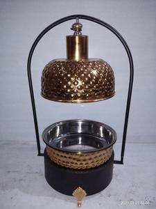 Plato de frotamiento de acero inoxidable de lujo, calentador de alimentos, juego de buffet con forma de huevo plateado, ecológico - Product Image 2