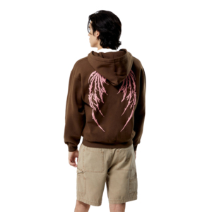 2025 nuevo estilo de los hombres de peso pesado Sudadera con capucha Color sólido 100% algodón Casual Digital impreso invierno OEM servicio frontal - Product Image 3