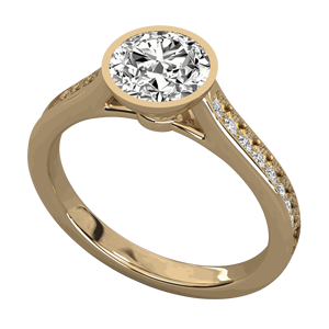 Anillo Solitario con Diamante Redondo en Engaste de Puntas - Product Image 3