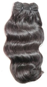 Haute qualité Double wefted vague de corps naturel vierge Temple indien Extensions de cheveux cuticules alignés faisceaux traités à la Machine - Product Image 4