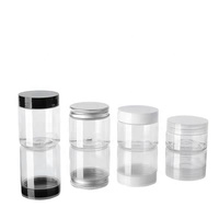 Pot de stockage vide avec couvercles, emballage de crème cosmétique pour le corps, conteneurs de bonbons, pot en plastique