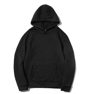 Automne hiver mode hommes personnalisé doux polaire Hip Hop sweats à capuche couleur unie sweats - Product Image 1