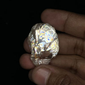 พลอยโทแพซสีรุ้งธรรมชาติจากยูเครน ขัดเงา สำหรับทำเครื่องประดับ - Product Image 1