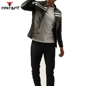 Chaqueta de cuero de nuevo diseño de alta calidad para hombre 2023 venta al por mayor chaqueta de cuero de moda ajustada para hombre - Product Image 3