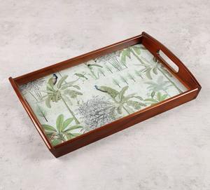 Bandeja de Servicio de Madera Esmaltada para Decoración de Mesa, Elegante Bandeja para Exhibición de Alimentos - Product Image 3