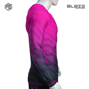 เสื้อ rashguard ซับลิเมตสำหรับผู้ชายแขนยาวสำหรับฟิตเนสยิมฟิตเนส BJJ การฝึกอบรมที่จำเป็น - Product Image 3