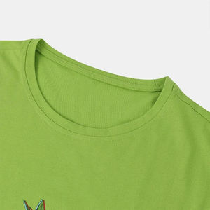 เสื้อยืดคอกลมสีขาวและสีเขียวพิมพ์ลายตาม100% ผ้าไมโครไฟเบอร์โพลีเอสเตอร์สำหรับวิ่งออกกำลังกาย - Product Image 4