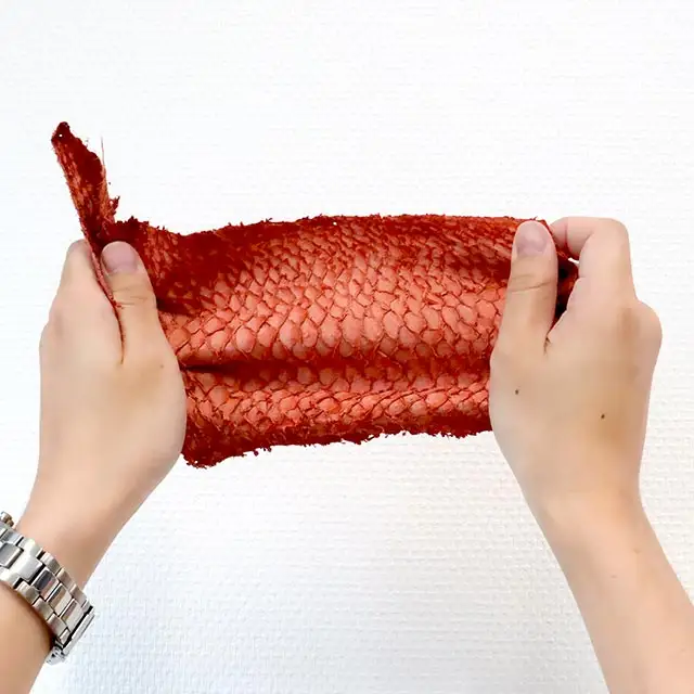 Eco-friendly fish skin leather product made in japan fish skin beautiful leather product sustainable leather product SDGs