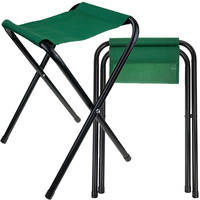 Tabouret pliant en toile TURISTIC, chaise de camping avec capacité de charge jusqu'à 100 kg, vert