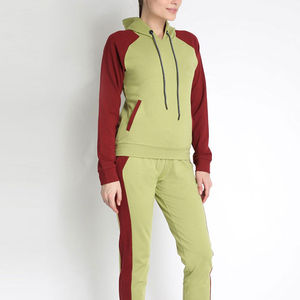 Survêtement personnalisé pour femmes Ensemble deux pièces en coton épais Combinaison unie de jogging vierge Ensemble de pulls à capuche Survêtements pour femmes - Product Image 4