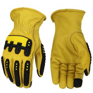 ถุงมือช่าง TPR ถุงมือ T-Safety ถุงมือหนังกันกระแทกสำหรับผู้ผลิตและส่งออกงานช่าง - Product Image 6