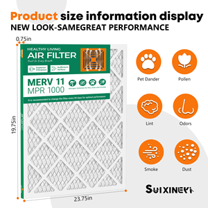 แผ่นกรองอากาศ SUIXINEYI ประสิทธิภาพสูง MERV 11 ขนาด 20x24x1 นิ้ว รูปทรงสี่เหลี่ยมผืนผ้า สำหรับเครื่องปรับอากาศ HVAC เตาทำความร้อน ป้องกันภูมิแพ้ ขนสัตว์ และฝุ่นละออง - Product Image 3