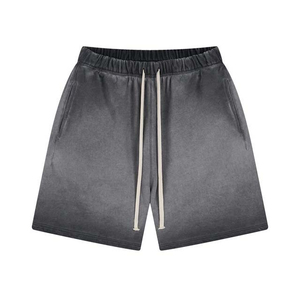 Pantalones Cortos Deportivos para Hombre, Lavado Ácido, Tela de Algodón Suave, Ajuste Cómodo, Cintura Alta, Estilo Vintage, Casual, Verano, Streetwear, Color Sólido - Product Image 5