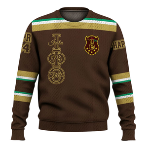 Iota Phi Theta 1963 suéter griego Chenille letra acrílico tejido pulóver fraternidad ropa invierno ropa griega - Product Image 2