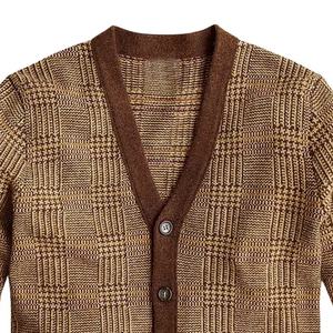 <b>Women</b> V Neck <b>Cardigan</b> <b>Oversized</b> Wool/Acrylic Autumn Winter Patchwork Breathable - Product Image 2