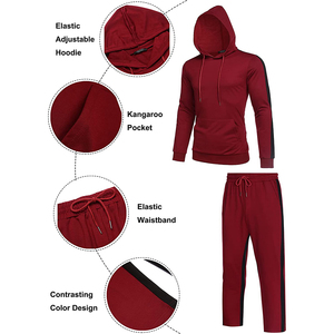 ชุดกีฬาสไตล์สตรีทผ้าคอตตอนผ้าฟลีซสำหรับผู้ชายดีไซน์วินเทจ - Product Image 2