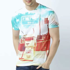 Nouveau Street Fashion Wear Low Budget Hommes Sérigraphié T-shirt Bas Prix Respirant Léger Hommes Sérigraphié T-shirt - Product Image 4