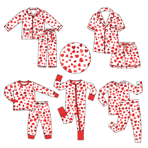 Kledingsets voor kinderen en baby's, op maat bedrukt, bamboe stof, korte mouwen, T-shirt & shorts, 2-delige sets - Product Image 1