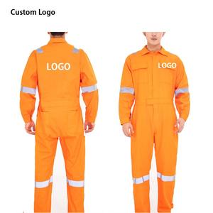 Wholesale Mining <b>Welding</b> Pure Cotton Safety Overall Work Clothes Cargo Pocket High-Vis Reflective Coverall Uniform - Product Image 3