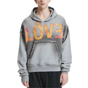 Boxy เสื้อครอปสำหรับผู้ชาย, เสื้อครอปผ้าฝ้ายพิมพ์ลายกราฟิก DTG โอเวอร์ไซส์ - Product Image 1