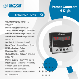 Contador programable digital industrial Acxa-994C (Grande) - Product Image 3