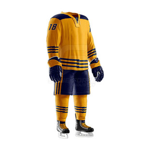 Uniforme de hockey sobre hielo transpirable de tamaño personalizado para adultos conjunto de último diseño - Product Image 6