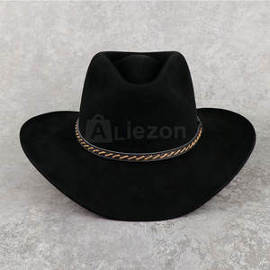 Nouvelle mode de chapeaux de cowboy occidentaux en cuir à bas quantité minimale de commande Service OEM Chapeaux d'équitation personnalisés à des prix abordables de fabricant professionnel - Product Image 5