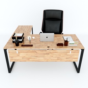 โต๊ะทำงานรูปตัว L รุ่น HBRT019-Luxury Minimalist ขนาด 180x160 ซม. พร้อมระบบ RECTANG ขาเหล็กประกอบสำเร็จ สำหรับสำนักงาน อาคาร โต๊ะคอมพิวเตอร์ - Product Image 2