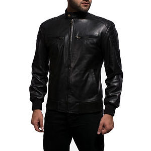Chaqueta de cuero de moda Hombres Chaqueta ajustada hecha en Pakistán Moda mejor edición Chaquetas de cuero para hombres - Product Image 2