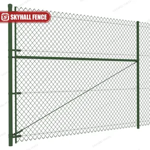 50/60/75 мм сетка Размер Ral 6005 зеленая цепочка забор Алмазная сетка для садового парка спортивная площадка