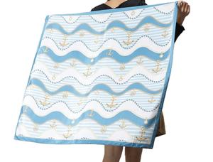 Handmade Luxurious 100% Silk Printed Jacquard <b>Scarves</b> <b>Square</b> Shaws Fouta Summer Style Customizable Design Color Adding Elegance - Product Image 2