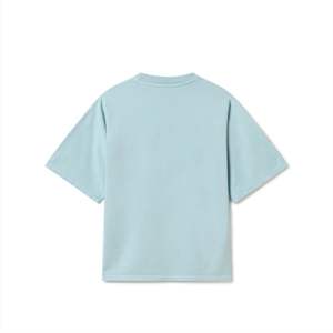 Confort décontracté T-shirt tricoté coupe ample pour hommes et femmes respirant et léger avec col en O et motif logo Superposition de relaxation à la maison - Product Image 2