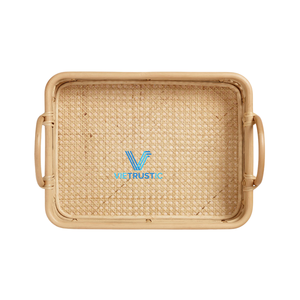 Hot New <b>Item</b> Bamboo Rattan Food Dining Trays <b>Decor</b> Fruit Candle Trays Sustainable Woven Safe <b>Kitchen</b> Tray Organizer - Product Image 2