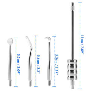 Kit de retrait de couronnes dentaires en acier inoxydable, manuel, avec 3 embouts interchangeables pour la chirurgie dentaire, certifié CE Classe I - Product Image 2