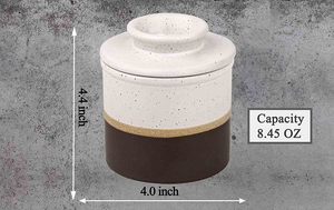 Pot <span class=keywords><strong>à</strong></span> beurre en céramique pour comptoir avec ligne d'<span class=keywords><strong>eau</strong></span> Rétro Porcelaine Français Gardien de beurre Plats - Product Image 5