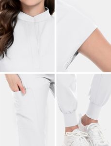 Uniformes de gommage pour hôpitaux élégants ensembles de costume de gommage médical médecins infirmières vente en gros de vêtements d'allaitement avec logo personnalisé - Product Image 5