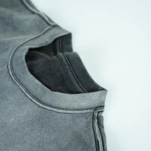 เสื้อยืดผู้ชายผ้าคอตตอนฟอกลายกรดแบบวินเทจเสื้อยืดผ้าฝ้าย100% ขนาดใหญ่พิเศษพิมพ์โลโก้ตามสั่ง - Product Image 4