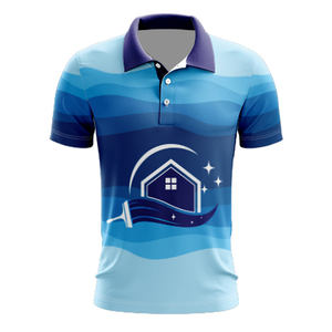 Camiseta Polo personalizada con estampado completo de poliéster de secado rápido con logotipo bordado personalizado, camiseta de tenis, bolos, golf, camiseta polo para hombre - Product Image 3