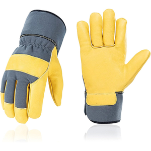 Guantes de trabajo de cuero de vaca Guantes DE TRABAJO resistentes a la abrasión Heavy Canadian Rigger Construcción Trabajadores Guantes de manejo - Product Image 1